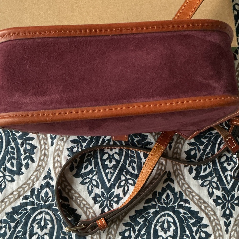 Dooney & Bourke Plum Suede Shoulder Bag - Picture 5 of 6